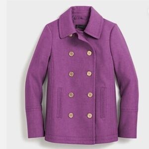 J. Crew Wool Blend Nello Gori 2008 Andover Peacoat Purple Jacket Coat 2